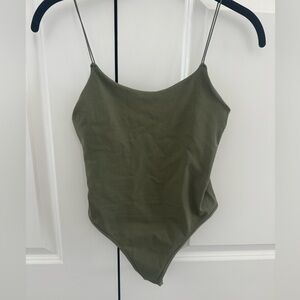 Free People olive bodysuit